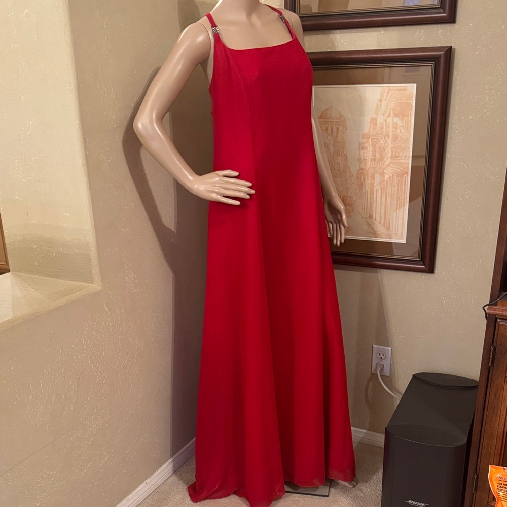 Betsey & Adam by Jaslene Women’s Vintage Red Evening Gown Sz 18W NWT